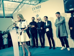 4-LINE-UP OF  LVMH JUDGES AWAIT THE ANNOUNCEMENT OF THE LVMH YOUNG FASHION DESIGNER PRIZE