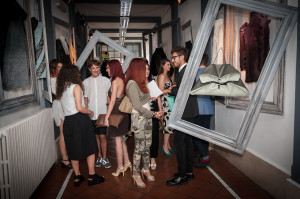 Students with their creations at the Accademia open day.