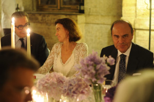 Armando Branchini, executive director of Fondazione Altagamma; Laudomia Pucci, CEO of Pucci; and journalist Bruno Vespa